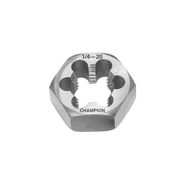 Champion Cutting Tool 1in-14 - 330LH Left Hand Hexagon Rethreading Die, 14 TPI , Chamfered on Both Sides, Carbon Steel CHA 330LH-1-14 - main